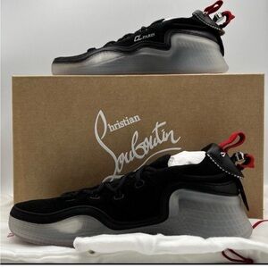 Christian Louboutin NWT Black Sneakers with Red Details~Size 41.5/8.5
